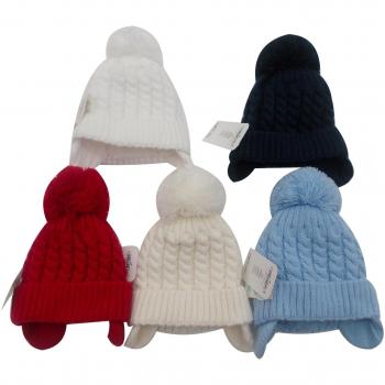 Virgin Racing de fotos de bebé color blanco cálido con cabeza de jack esquéleton cable de punto cruzado con pompón gorro Diseño con escudo de diseño con motivos geométricos azul color rojo y blanco de la marina de guerra amarillento de color rosa r
