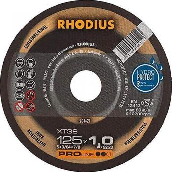 Rhodius Disco de Corte XT38 205602, diámetro 125 mm, 1 Unidad