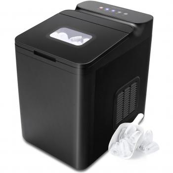 Máquina de Hacer Hielo Costway con Cubitos en Forma de Bala, Aislamiento Térmico, Autolimpieza y Funcionamiento Táctil - Electrodoméstico Compacto para Casa y Bar