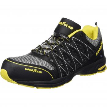 Zapatillas de Seguridad Goodyear Adelaide S1P SRA HRO Negras y Amarillas Talla 42