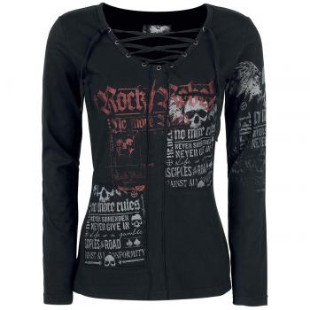 Rock Rebel by EMP Stay Awake Mujer Camiseta Manga Larga Negro M