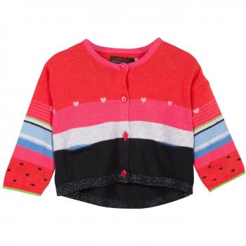 Catimini Cardi TRI Raye, Chaleco de Traje para Bebés, Rojo