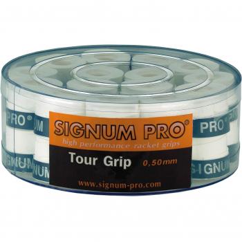 Signum Overgrip Tour Grip 30er - Mango de Raqueta de Tenis, Color Blanco, Talla Standard