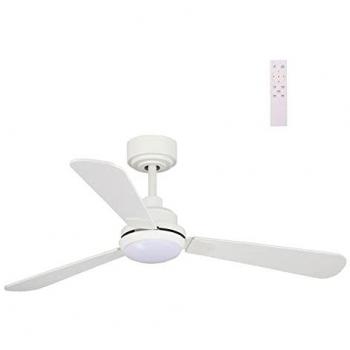 Ventilador de Techo LED 18W con Aspas Reversibles Blanco y Gris Eono