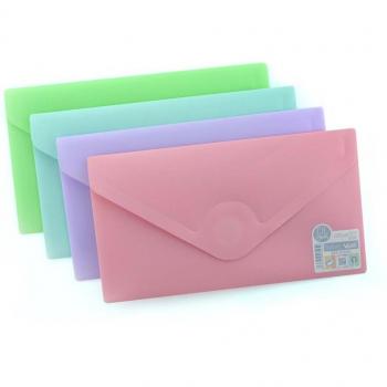 Bolsa Office Box para recibos color blush, Estuche Triple Design con 3 grandes apartados interiores de cierre de cremallera individual, incluye horario e identificador by Office Box