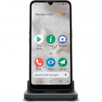 Doro 8100 Plus Smartphone Android 11 Go Edition 6.1 SIM única 4G, 2 GB RAM, 32 GB almacenamiento, batería de 3000 mAh, color gris