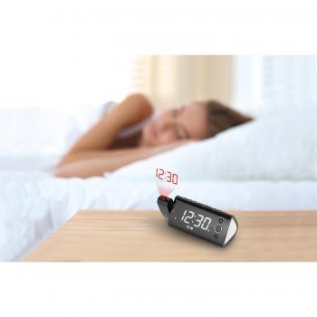 SPC Arctic - Despertador con Dos alarmas programables, Color Negro
