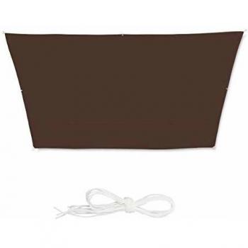 Toldo Vela Trapezoidal Impermeable y Antiv UV 3x4x2x2 m Color Marrón