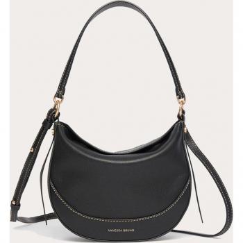 Vanessa Bruno Black Leather Shoulder Bag, Female, One Size