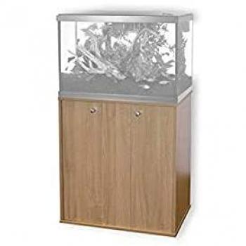 Mesa para acuario Marina 75L color Roble con estructura de vidrio y capacidad para 75 litros