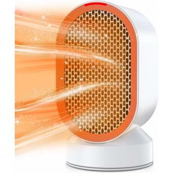 Nobebird Calefactor eléctrico, Calefactor portátil de 600W con protección contra sobrecalentamiento e inclinación, Calor rápido, Calefactor eléctrico con Modos de Viento Caliente/Natural
