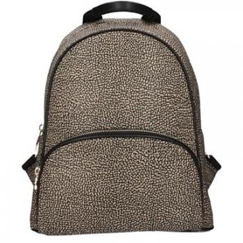 Borbonese Eco Line Medium Round Backpack with Pocket - Multicolor Female