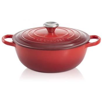 LE CREUSET Evolution La Marmita Cacerola con tapa, Redonda, Todas las fuentes de calor incl. inducción, 4,1 l, Hierro fundido, Rojo