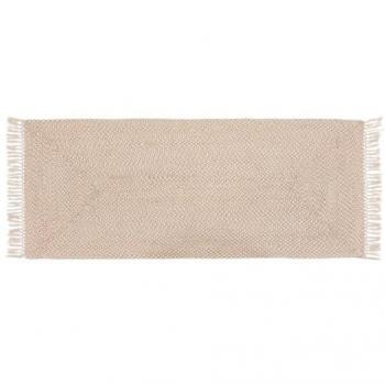 Alfombra Jyta de Jute y Algodón con Franges 80x200 cm