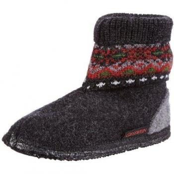Giesswein Kristiansand - Pantuflas de lana niño, color gris, talla 27