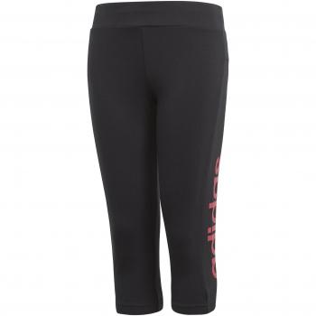 adidas Yg L 3/4 Tight Mallas, Niñas, Negro/Blanco