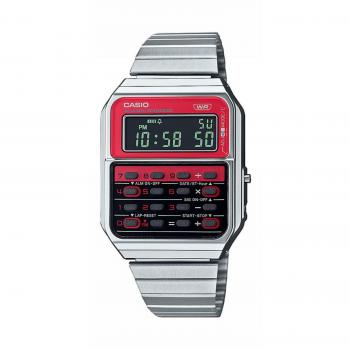 Reloj Casio Vintage CA-500WE-4BEF para hombre con pantalla digital y correa de acero inoxidable