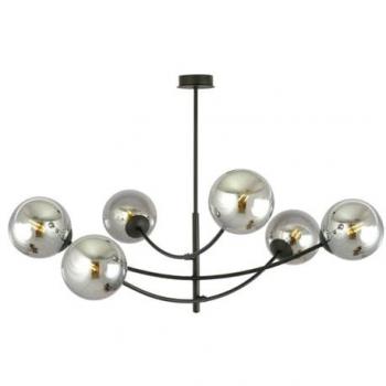 Lámpara de Suspensión Hunter EPIKASA, Acero con Recubrimiento de Polvo y Vidrio, Color Negro y Gris, Dimensiones 89x63x89 cm
