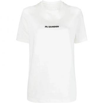 Jil Sander Women's Logo Cotton T-Shirt, White, Size XS