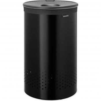 Brabantia 60L Laundry Bin Black, Dimensions: 63.5cm H x 30cm W x 30cm D