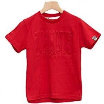 Leone - Camiseta de Manga Corta Estampada para niños - Riesgo Rojo