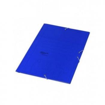 Carpeta de cartón con gomas azul