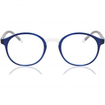 Gafas Anti-Azules para Hombre - Armazón Completo Redondo de Plástico Azul - SmartBuy Collection