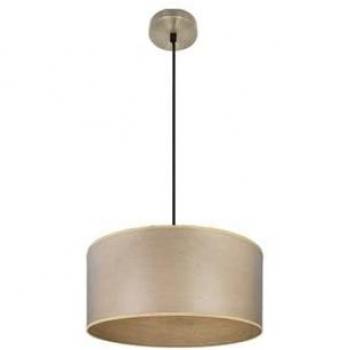 Lámpara Colgante Tania 1xe27 Cuero/Madera Clara Diseño Moderno 40x40 cm