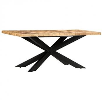 Solid Rough Mango Wood Dining Table 180x90x76 cm