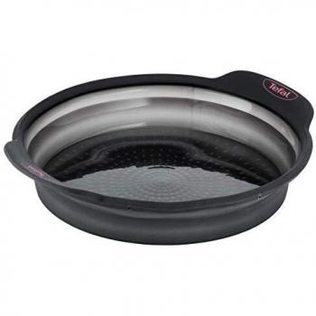 Tefal Crispybake J4170614 Molde Pastel 24 cm, Forma Redonda Desmontable y con Gran Fondo, Revestimiento Antiadherente, fácil desmonte, de Acero al Carbono, con Grosor 3/10, Steel, Cranberry