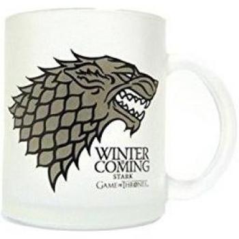 Taza de Vidrio Translúcida con Diseño Stark de Game of Thrones