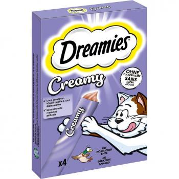 Dreamies Creamy Snacks cremosos para gatos - Pato (12 x 10 g)