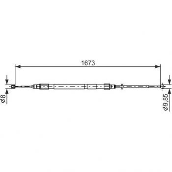 Cable de freno de mano BOSCH 1 987 477 947