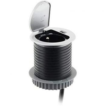 Otio – Enchufe con tapa 1 toma + 1 puerto USB