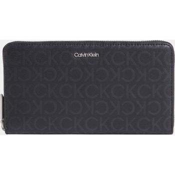 Calvin Klein Ck Must Cartera Grande Con Cremallera Alrededor Blackmono