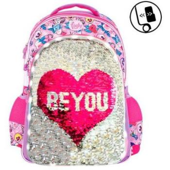 Mochila LED lentejuelas Be You adaptable 45cm