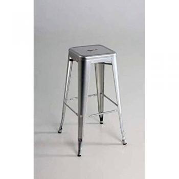 Kit Closet Plata sillas y taburetes Industrial en Color, 76x43x43, 4 Unidades