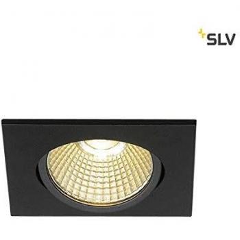 Foco Empotrable LED Cuadrado SLV New Tria 68, 9W, 3000K, Color Negro Mate