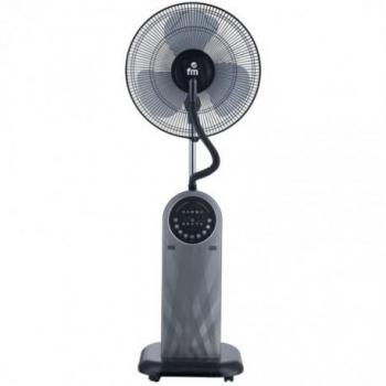 FM Ventilador, 95 W, 0 Decibeles, plastico, 3 Velocidades, Gris y Negro