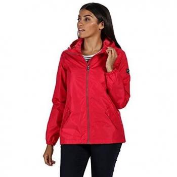 Regatta Lilibeth-Chaqueta Impermeable Ligera con Capucha Jackets Waterproof Shell, Mujer, Virtual Pink, 10
