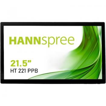 Monitor Hannspree HT 221 PPB 21.5 Full HD LED Pantalla Táctil 1920x1080, Tiempo de Respuesta 4 ms, Multitouch, Altavoces Integrados