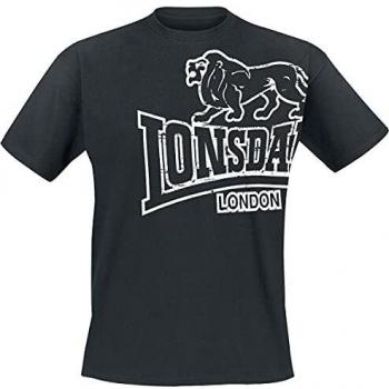 Lonsdale London Langsett Black T-Shirt for Men - Sizes M to 5XL