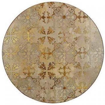 CREATIVE TOPS Juego de 4 manteles Individuales con Respaldo de Corcho, impresión Dorada, 29 cm, Color Dorado y Gris