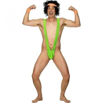 Disfraz Biquini de Borat color verde de Lycra