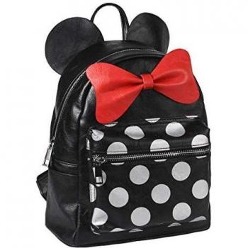 Cerdá Mochila Casual Moda Polipiel Minnie, Negro, 25 cm