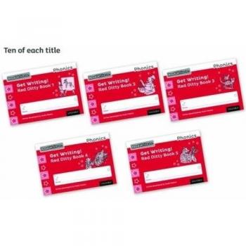 Pack: Read Write Inc. Phonics. Get Writing! Red Ditty Books - Números 1-5 - 9780198373919