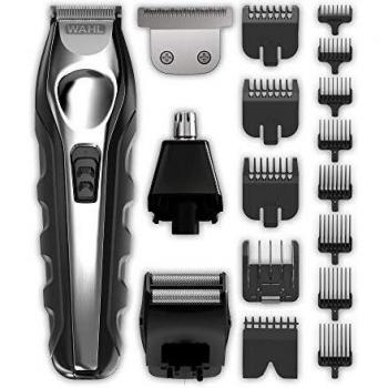 Cortadora Wahl Total Groom 8 en 1 Recargable para Cabello, Cara y Cuerpo - Negro y Plata