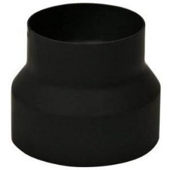 Kamino-Flam Reducción para Tubo de Estufa Ø 150/130 mm, Reductor de Tubo de Chimenea de Acero con revestimiento Senotherm, aprox. 2 mm de grosor, Negro