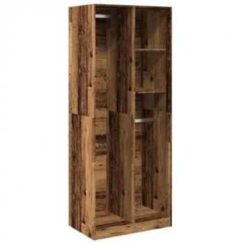 Armario de madera de ingeniería envejecida 80x50x200 cm