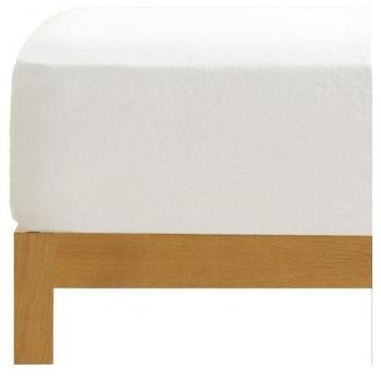 Sábana bajera Boheme 100% algodón 144 hilos blanco 150x190/200 cm